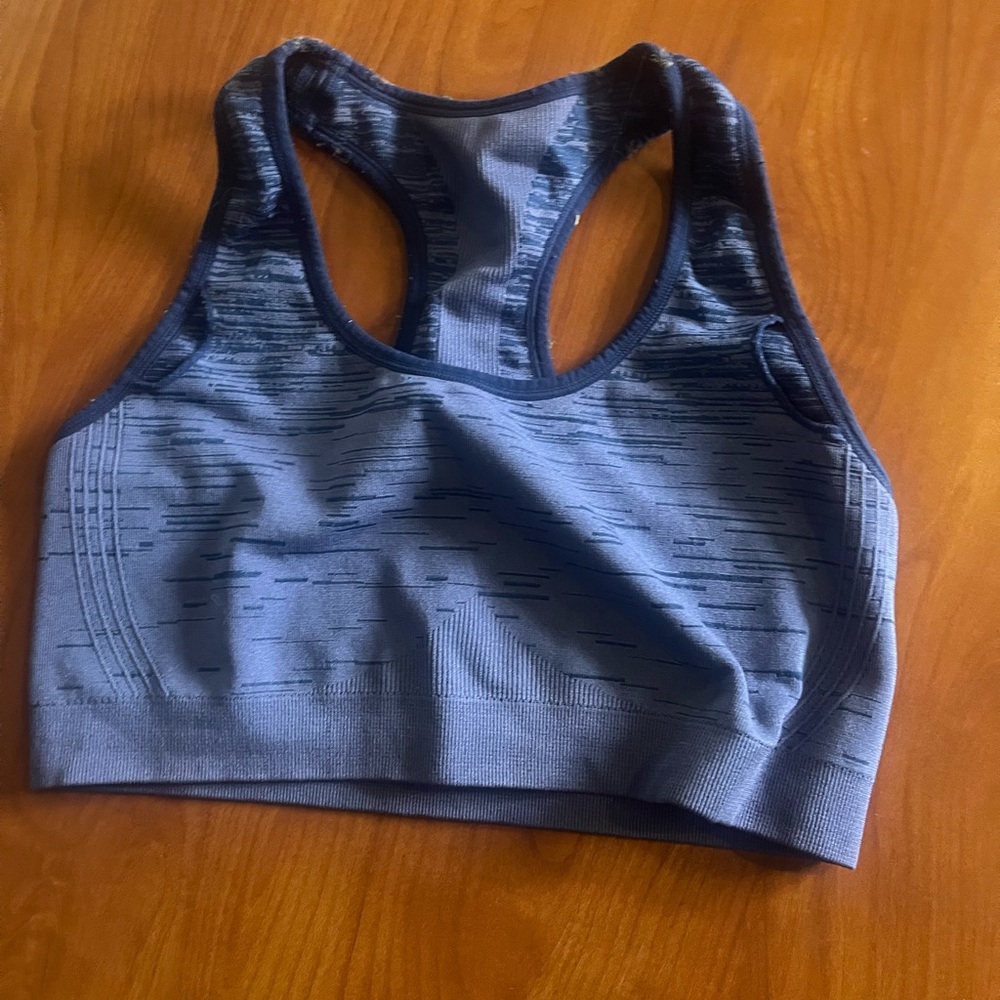 Seamless Racerback Sports Bra - Gray